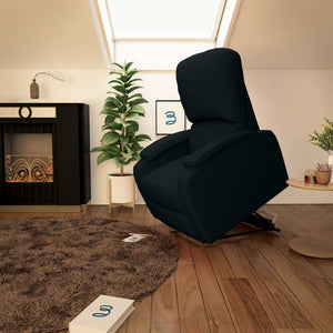 Poltrona elettrica reclinabile alzapersona Lady nera Baldiflex reclinata