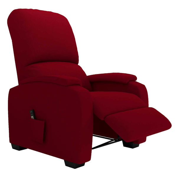 Poltrona elettrica reclinabile alzapersona Lady rossa Baldiflex poggiapiedi