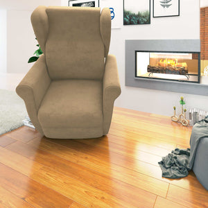 Poltrona relax reclinabile elettrica alzapersona beige Flora Baldiflex frontale reclinata