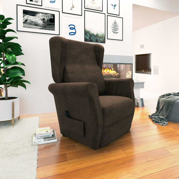 Poltrona relax reclinabile elettrica alzapersona caffè Flora Baldiflex