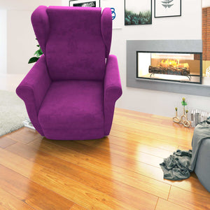 Poltrona relax reclinabile elettrica alzapersona fucsia Flora Baldiflex frontale reclinata