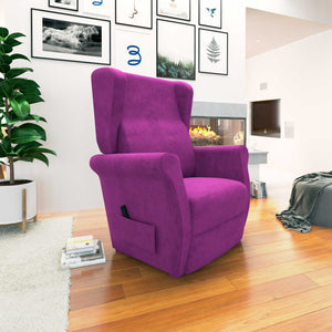 Poltrona relax reclinabile elettrica alzapersona fucsia Flora Baldiflex