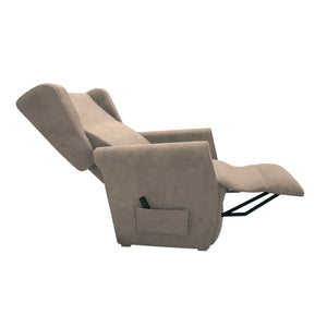 Poltrona relax reclinabile elettrica alzapersona grigio Flora Baldiflex aperta