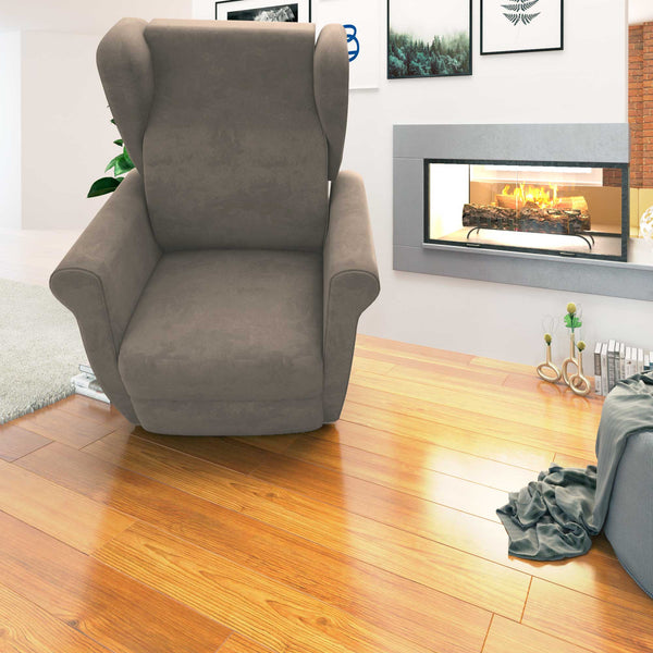 Poltrona relax reclinabile elettrica alzapersona grigio Flora Baldiflex frontale reclinata
