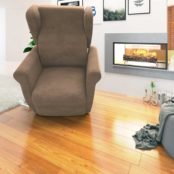 Poltrona relax reclinabile elettrica alzapersona grigio talpa Flora Baldiflex frontale reclinata