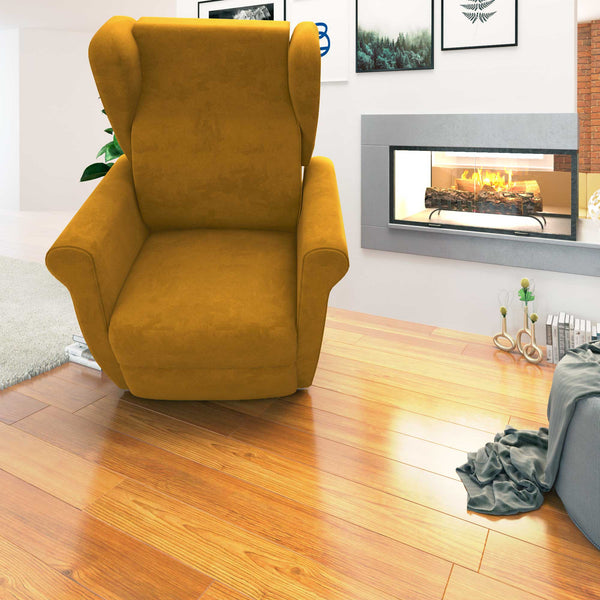 Poltrona relax reclinabile elettrica alzapersona mango Flora Baldiflex frontale reclinata