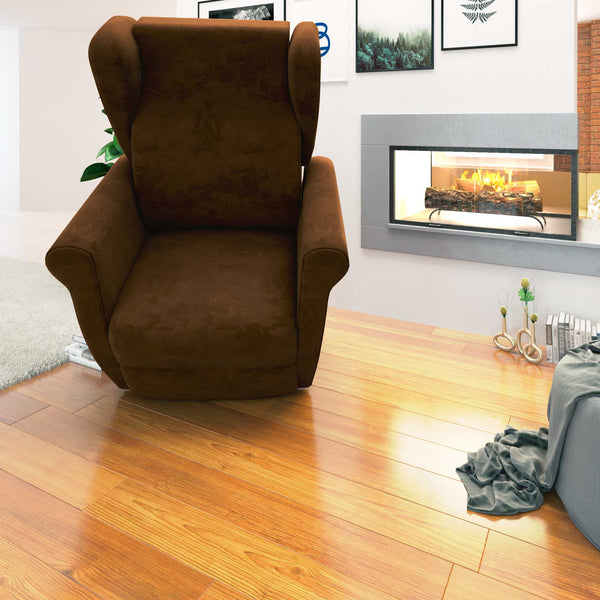 Poltrona relax reclinabile elettrica alzapersona marrone Flora Baldiflex frontale reclinata