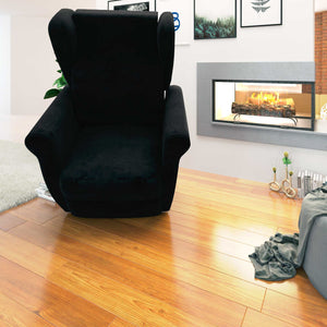 Poltrona relax reclinabile elettrica alzapersona nero Flora Baldiflex frontale reclinata