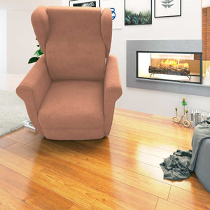 Poltrona relax reclinabile elettrica alzapersona rosa antico Flora Baldiflex frontale reclinata