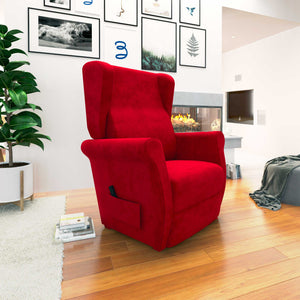Poltrona relax reclinabile elettrica alzapersona rosso Flora Baldiflex