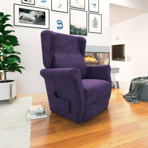 Poltrona relax reclinabile elettrica alzapersona viola Flora Baldiflex