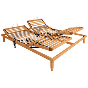 Rete ergonomica elettrica in legno Replay con materasso in lattice Baldiflex Natura Eco 18 dettaglio 3