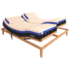 Rete ergonomica elettrica in legno con materasso in memory e 1600 molle Baldiflex Bros