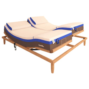 Rete elettrica in legno con materasso memory e 3000 molle Baldiflex