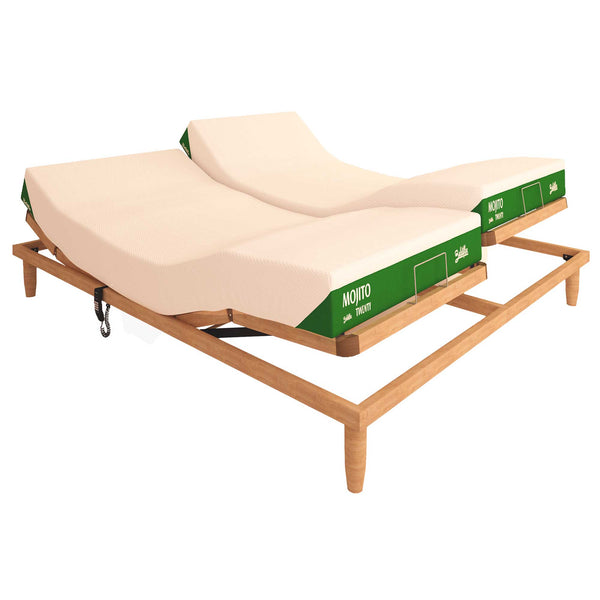 Rete ergonomica elettrica in legno con materasso memory Baldiflex Mojito 20 dettaglio 5