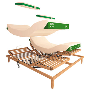 Rete ergonomica elettrica in legno con materasso memory Baldiflex Mojito 20 dettaglio