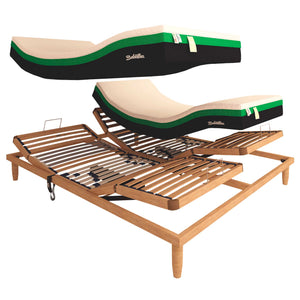Rete ergonomica elettrica in legno con materasso memory Baldiflex Mojito dettaglio 2
