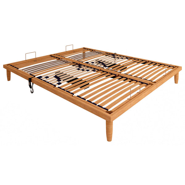 Rete ergonomica elettrica in legno con materasso memory Baldiflex Mojito dettaglio 4